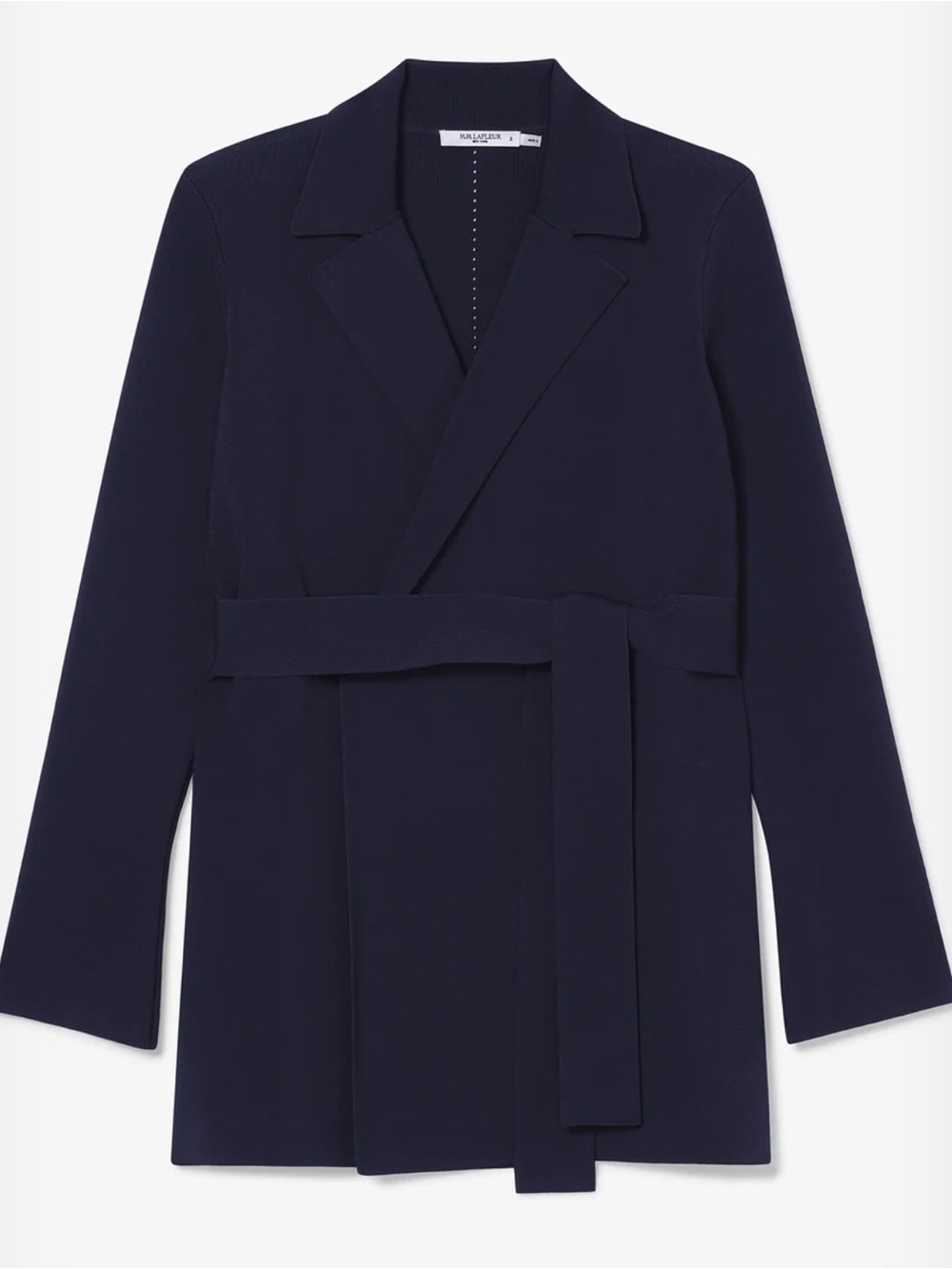 M.M. Lafleur Merritt Wrap Jardigan in Dark Navy - Picture 2 of 6